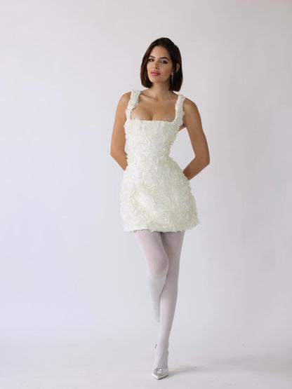 Petal Reverie Corset Mini Dress