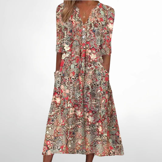 Elara Breezy Floral Summer Dress