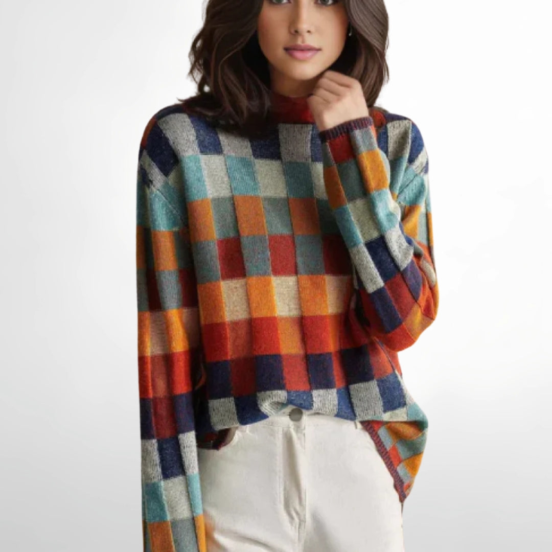 MIA™ - Retro-Inspired Plaid Sweater