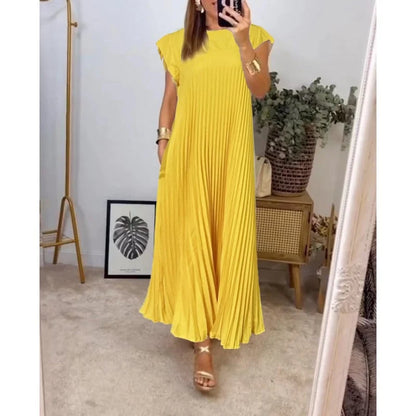 Angela - Pleated Maxi Dress