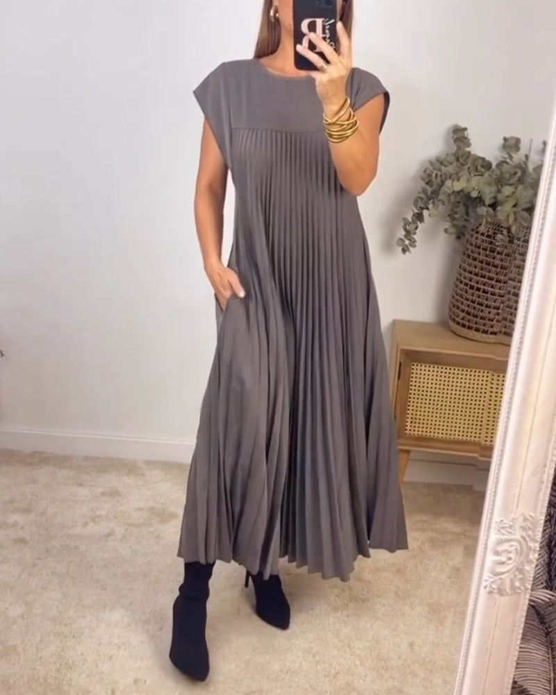 Angela - Pleated Maxi Dress