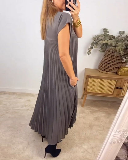 Angela - Pleated Maxi Dress