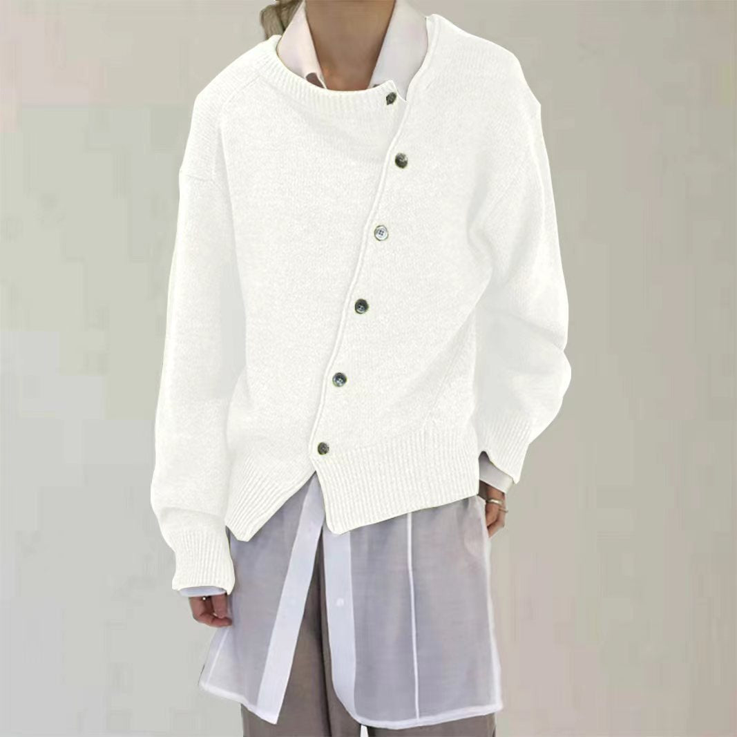 ALYCIA™ - Asymmetric Button Cardigan