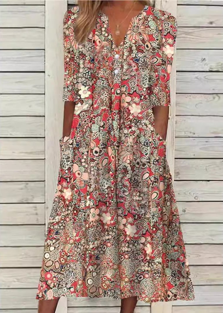 Elara Breezy Floral Summer Dress