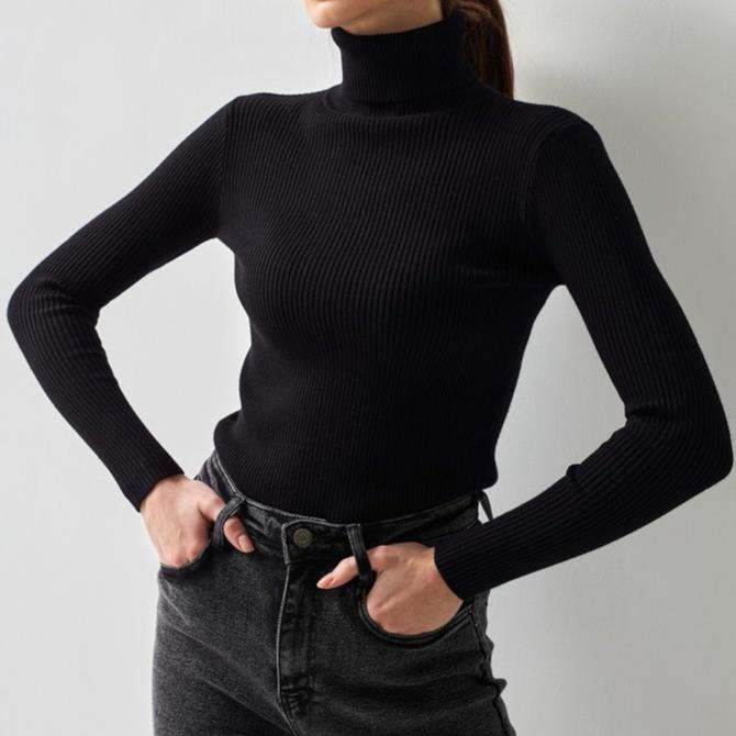 MAEVA™ - Ribbed Turtleneck Sweater