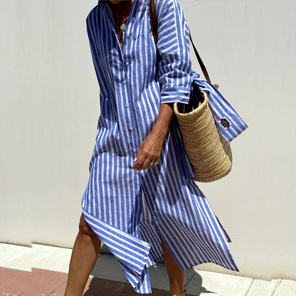 AVA STRIPED DRESS SHIRT