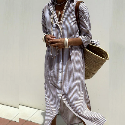 AVA STRIPED DRESS SHIRT