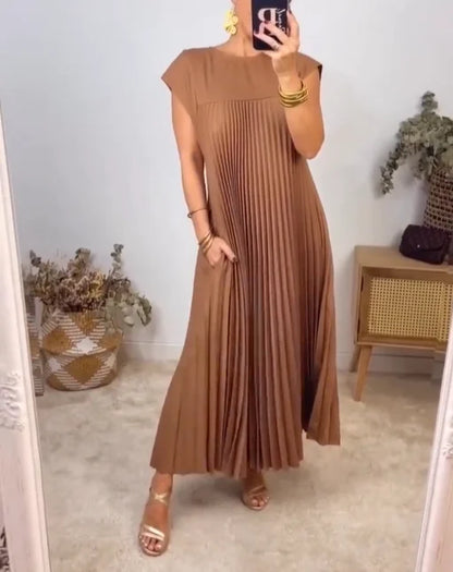 Angela - Pleated Maxi Dress