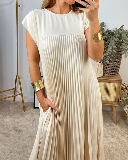 Angela - Pleated Maxi Dress