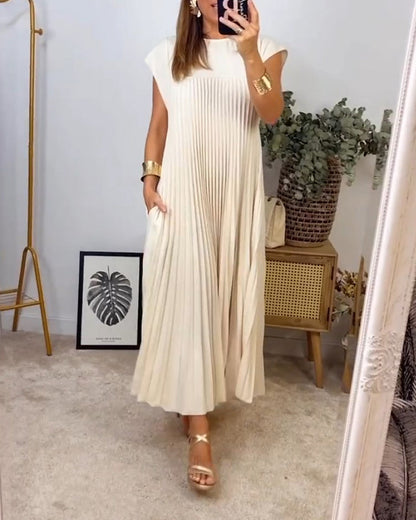 Angela - Pleated Maxi Dress