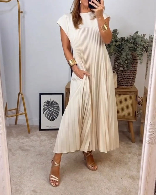 Angela - Pleated Maxi Dress